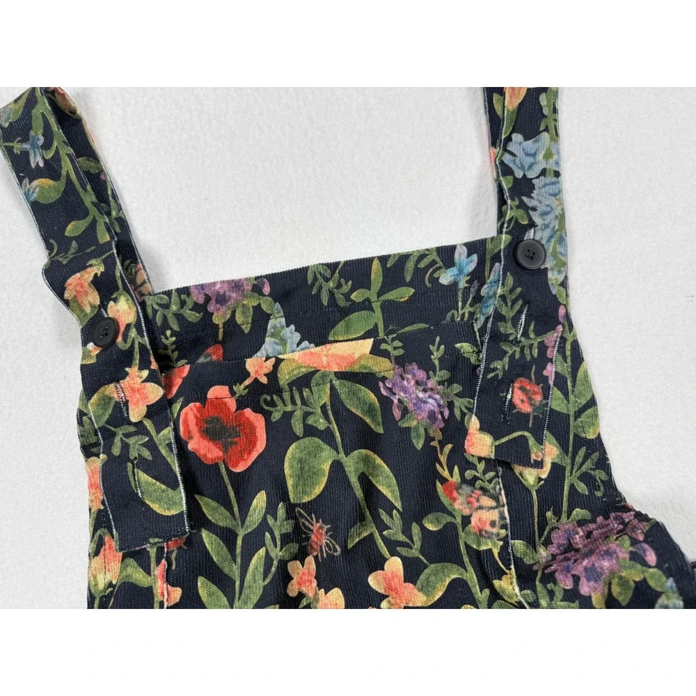 Cider Women Floral Corduroy Overalls Multi Color Wide Leg corduroy Size 1XL NWT - Picture 6 of 10